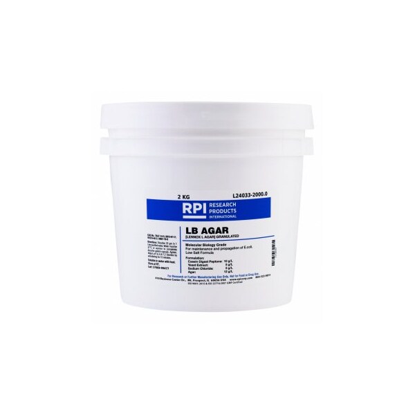 LB Agar, Low Salt Formula, Granulated, 2 KG